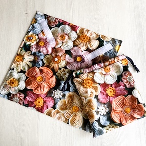 Újraszalvéta és Nasizacsi  Kötött virágok - otthon & életmód - konyhafelszerelés, tálalás - konyhai textil - szalvéta - Meska.hu