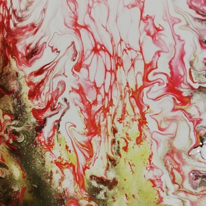 Alkonyat/Akrilfestmény/Fluid art - művészet - festmény - akril - Meska.hu