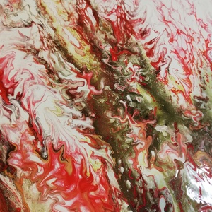 Alkonyat/Akrilfestmény/Fluid art - művészet - festmény - akril - Meska.hu