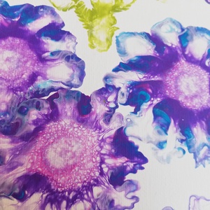 Tavasz/Festmény/Fluid art/Anyák napja - művészet - festmény - akril - Meska.hu