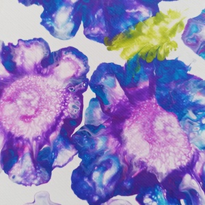 Tavasz/Festmény/Fluid art/Anyák napja - művészet - festmény - akril - Meska.hu