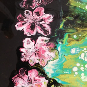 Éjjel-nappal/Festmény/Fluid-art - művészet - festmény - akril - Meska.hu