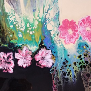 Éjjel-nappal/Festmény/Fluid-art - művészet - festmény - akril - Meska.hu