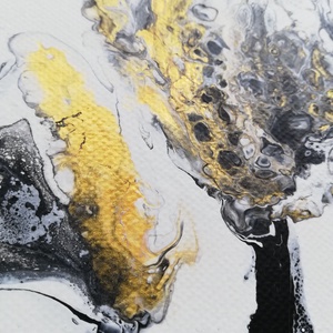 Arany tulipán/Anyák napja /Festmény /Fluid art - művészet - festmény - akril - Meska.hu