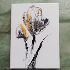 Arany tulipán/Anyák napja /Festmény /Fluid art - Meska.hu