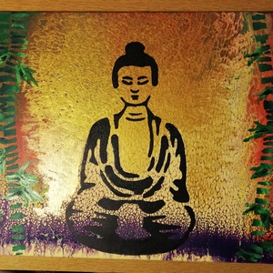 Arany Buddha /5. Akrilfestmény - Meska.hu