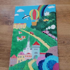 Gyerekszobai,- Ovis /Akrilfestmény - játék & sport - ovis felszerelés - óvodai jelek - Meska.hu