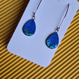 Nikkelmentes lógós csepp gyurma fülbevaló - ékszer - fülbevaló - lógó fülbevaló - Meska.hu