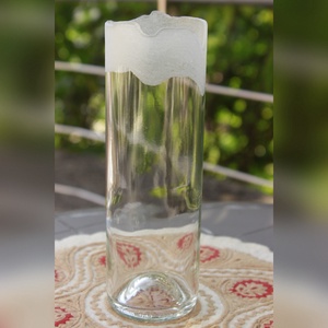 Elegáns gravírozott üvegváza - otthon & életmód - virágdekoráció - virágtartó - váza - Meska.hu