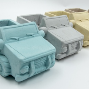 Beton színű truck kaspó, festetlen állapotban - otthon & életmód - dekoráció - virágdísz és tartó - virágtartó - Meska.hu