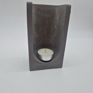 Antracit beton gyertya tartó egyedi design  - Meska.hu