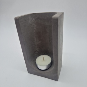 Antracit beton gyertya tartó egyedi design  - otthon & életmód - gyertya, illat, aroma - gyertyatartó - Meska.hu