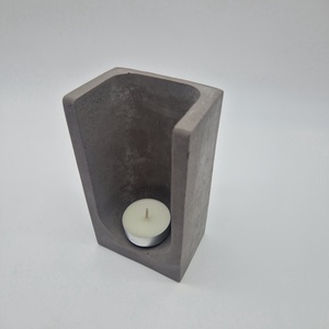 Antracit beton gyertya tartó egyedi design  - otthon & életmód - gyertya, illat, aroma - gyertyatartó - Meska.hu