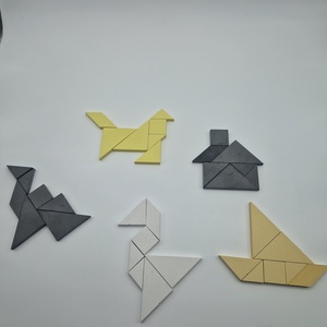 Színezett beton Tangram játék minden szín egyben - játék & sport - puzzle - kirakó, kocka kirakó - Meska.hu