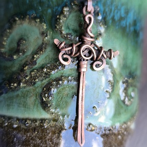 Réz kard medál 2. - ékszer - nyaklánc - medál - Meska.hu