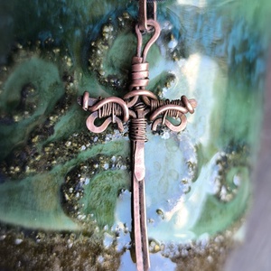 Réz kard medál 3. - ékszer - nyaklánc - medál - Meska.hu