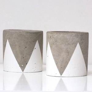 Dekor Beton Kaspó Szett 2 db-os, kaktusz, szukkulens növény számára, minimal dekor, indusztriál, beton, cement - otthon & életmód - dekoráció - virágdísz és tartó - cserép & kaspó - Meska.hu