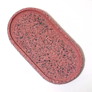 Terrazzo Oval Dekor Betontálca Korall   Modern dekor, indusztriál, Ékszer tálca,  fürdőszobai tálca, Gyertya tálca, Otthon & Életmód, Konyhafelszerelés, tálalás, Tálalás, Tálca, Mindenmás, MESKA
