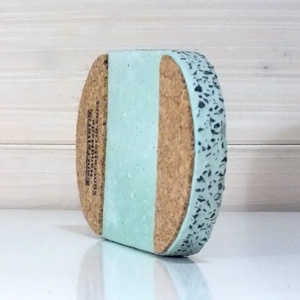 Terrazzo Oval Dekor Betontálca Zöld   Modern dekor, indusztriál, Ékszer tálca,  fürdőszobai tálca, Gyertya tálca - otthon & életmód - konyhafelszerelés, tálalás - tálalás - tálca - Meska.hu