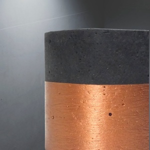 Dekor Beton Kaspó Szén és Bronz, kaktusz, szukkulens növény számára, minimal dekor, indusztriál, beton, cement - otthon & életmód - dekoráció - virágdísz és tartó - cserép & kaspó - Meska.hu