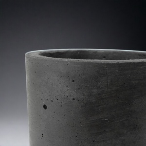 Beton kaspó és Tálca Szett Szén Színű, kaktusz, szukkulens növény számára, minimal dekor, indusztriál, beton, cement - otthon & életmód - dekoráció - virágdísz és tartó - cserép & kaspó - Meska.hu
