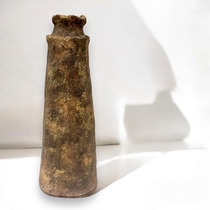 Saboku kézzel készült rusztikus wabi sabi papírrost-beton váza  Beton, japandi, texturált - otthon & életmód - dekoráció - virágdísz és tartó - váza - Meska.hu