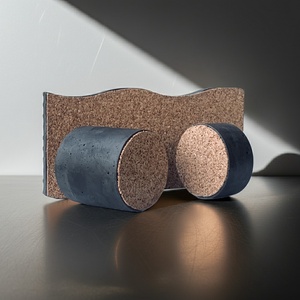 Hullámok harmóniája - Sötét szén árnyalatú beton szett - otthon & életmód - dekoráció - asztal és polc dekoráció - asztaldísz - Meska.hu