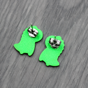 Aranyos Dínó Fülbevaló  Egyedi T-Rex figura Gyerekeknek Felnőtteknek - diy (csináld magad) - szabásminta, útmutató - horgolási minta - Meska.hu