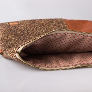 Light brownie - bőr és textil táska -  - Meska.hu