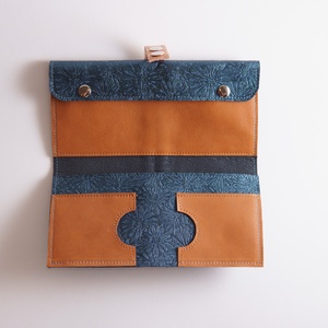 Wild flowers set - bőr tárca szett - táska & tok - pénztárca & más tok - aprópénztartó - Meska.hu