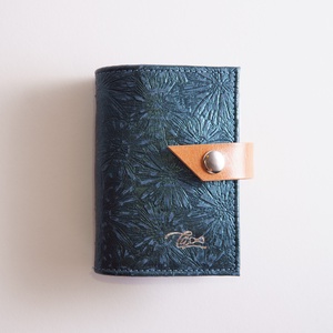 Wild flowers set - bőr tárca szett - táska & tok - pénztárca & más tok - aprópénztartó - Meska.hu