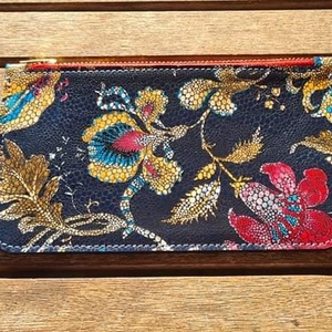 Vintage flowery - bőr tok - táska & tok - pénztárca & más tok - aprópénztartó - Meska.hu