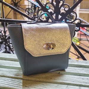 Utolsó darab Mini city steel blue - marhabőr válltáska - táska & tok - kézitáska & válltáska - válltáska - Meska.hu