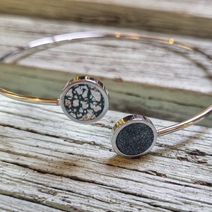 Double beauty 8 - bőr és nemesacél karkötő - ékszer - karkötő - karperec - Meska.hu