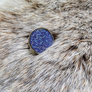 Blue ray - bőr és nemesacél ékszer - ékszer - gyűrű - kerek gyűrű - Meska.hu