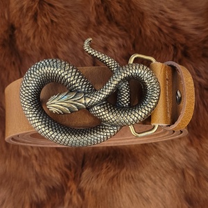 Detailed snake - bőr öv - Meska.hu