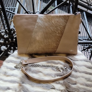 Beige fur - marhabőr táska - Meska.hu