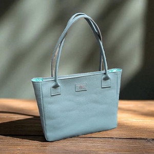 Middle blue for work - marhabőr shopper, Táska & Tok, Kézitáska & válltáska, Nagy pakolós táska, Bőrművesség, Varrás, MESKA