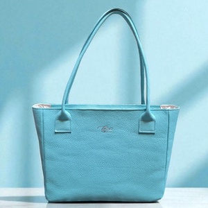Bright blue for work - marhabőr shopper - Meska.hu