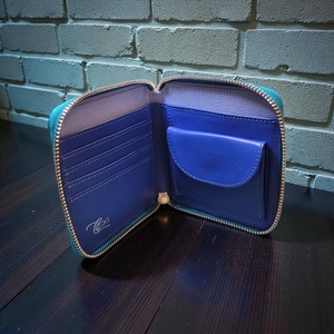 Holo blue - mini tárca - táska & tok - pénztárca & más tok - pénztárca - női pénztárca - Meska.hu