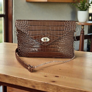 Dark brown crock - marhabőr táska - Meska.hu