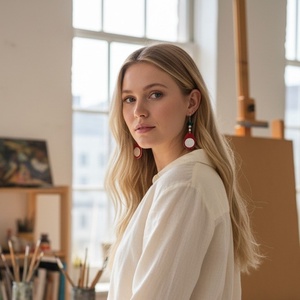 Paradisa collection 11 - bőr, gyöngy és nemesacél fülbevaló  - ékszer - fülbevaló - lógó fülbevaló - Meska.hu