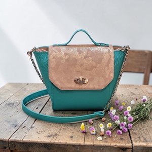 MIDI city silver military - marhabőr válltáska - Meska.hu