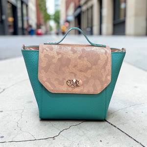 MIDI city silver military - marhabőr válltáska - táska & tok - kézitáska & válltáska - vállon átvethető táska - Meska.hu