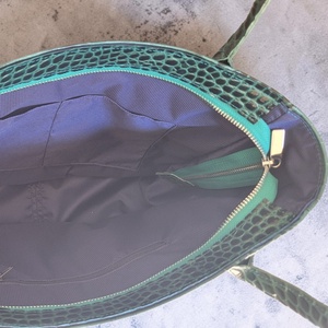 Petrol green for work - marhabőr shopper - táska & tok - kézitáska & válltáska - nagy pakolós táska - Meska.hu