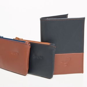 Blue Brown Wallet - Marhabőr tárca - táska & tok - pénztárca & más tok - pénztárca - férfi pénztárca - Meska.hu