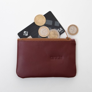 Coin red - bőr aprótartó bordó, Táska & Tok, Pénztárca & Más tok, Aprópénztartó, Bőrművesség, MESKA