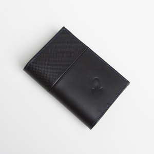Black Wallet - Fekete perforált marhabőr tárca - táska & tok - pénztárca & más tok - pénztárca - férfi pénztárca - Meska.hu