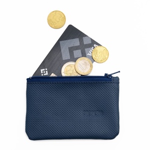 Coin blue perforated - bőr aprótartó kék perforált - táska & tok - pénztárca & más tok - aprópénztartó - Meska.hu