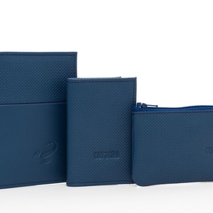 Blue Wallet - Kék perforált marhabőr tárca - táska & tok - pénztárca & más tok - pénztárca - férfi pénztárca - Meska.hu
